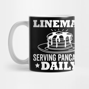 Lineman Pancake Serving Pancakes Daily Football Mug